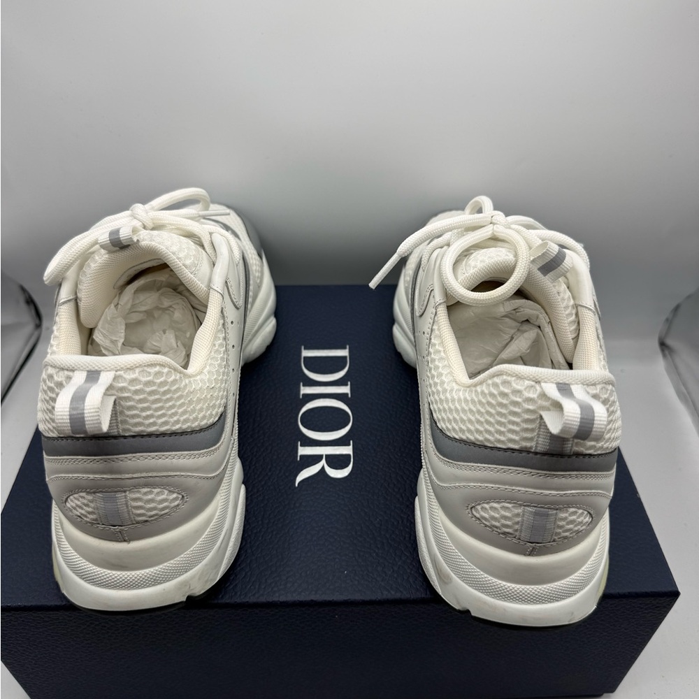 Dior White and Gray Men's Chunky Sneakers - Picture 4 of 7